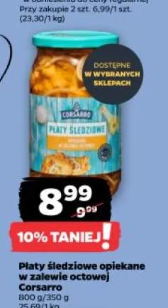 Płaty śledziowe opiekane w zalewie octowej Corsarro