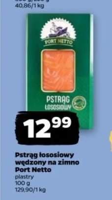 Pstrąg łososiowy wędzony na zimno plastry Port Netto