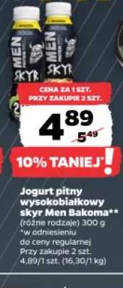 Jogurt pitny wysokobiałkowy skyr Men Bakoma