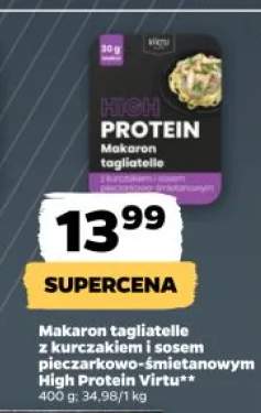 Makaron tagliatelle z kurczakiem i sosem pieczarkowo-śmietanowym High Protein Virtu