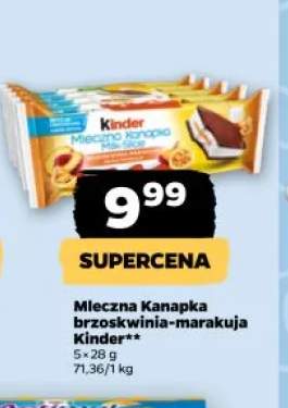 Mleczna Kanapka brzoskwinia-marakuja Kinder 5-pak 28g