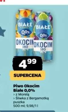 Piwo bezalkoholowe Okocim Białe 0,0% Śliwka z Bergamotką