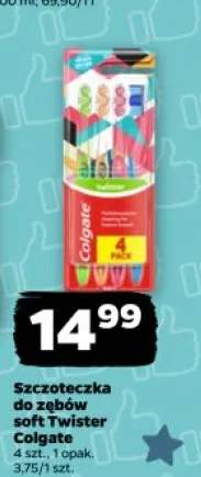 Szczoteczka do zębów soft Twister Colgate 4-pak