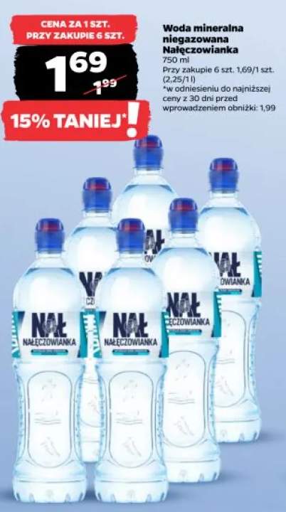 Woda mineralna niegazowana Nałęczowianka