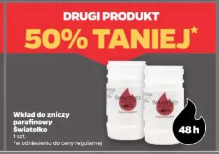 Wkład do zniczy parafinowy Światełko 48h