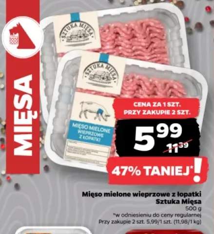 Mięso mielone wieprzowe z łopatki Sztuka Mięsa