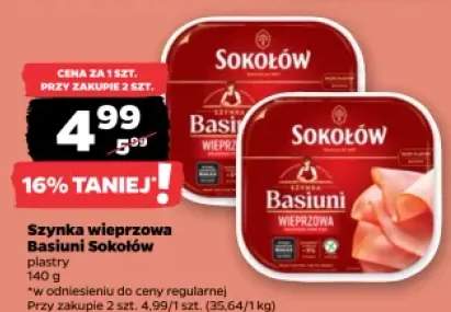 Szynka wieprzowa Basiuni Sokołów plastry