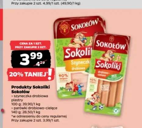 Parówki drobiowo-cielęce Sokoliki Sokołów
