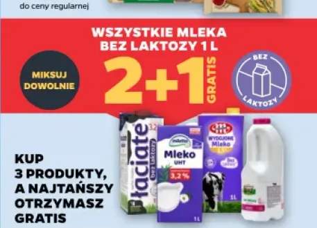 Mleko bez laktozy Łaciate