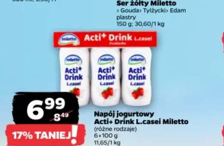 Napój jogurtowy Acti+ Drink L.casei Miletto