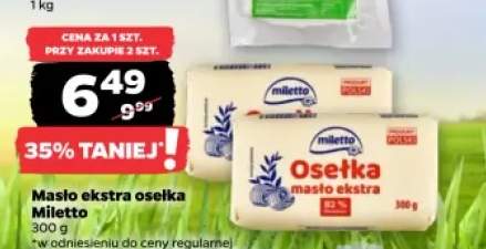 Masło ekstra osełka Miletto