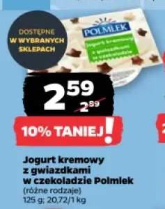Jogurt kremowy z gwiazdkami w czekoladzie Polmlek