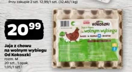 Jaja z chowu na wolnym wybiegu Od Kokoszki rozm. M