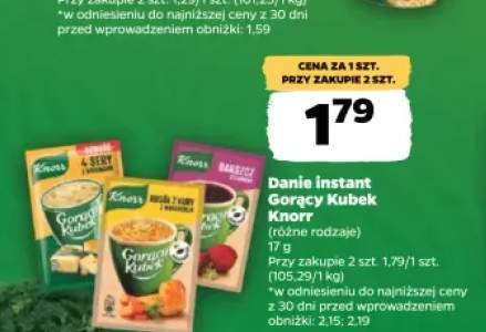 Danie instant Gorący Kubek Knorr 4 sery z grzankami