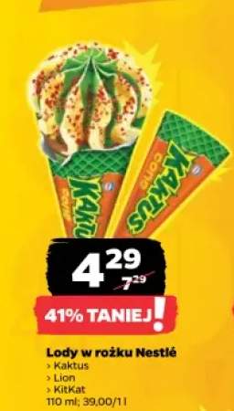 Lody w rożku Kaktus Nestlé