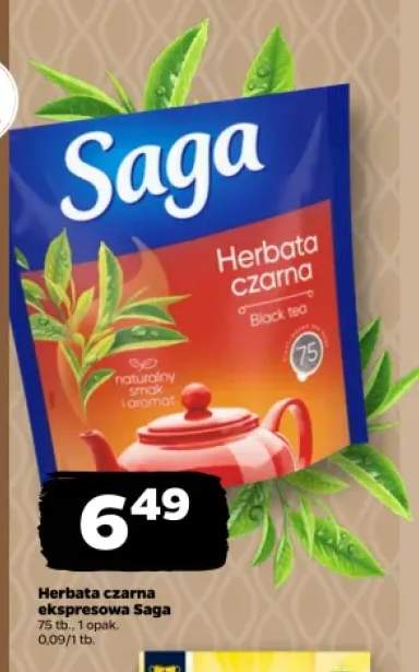 Herbata czarna ekspresowa Saga