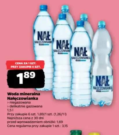 Woda mineralna delikatnie gazowana Nałęczowianka
