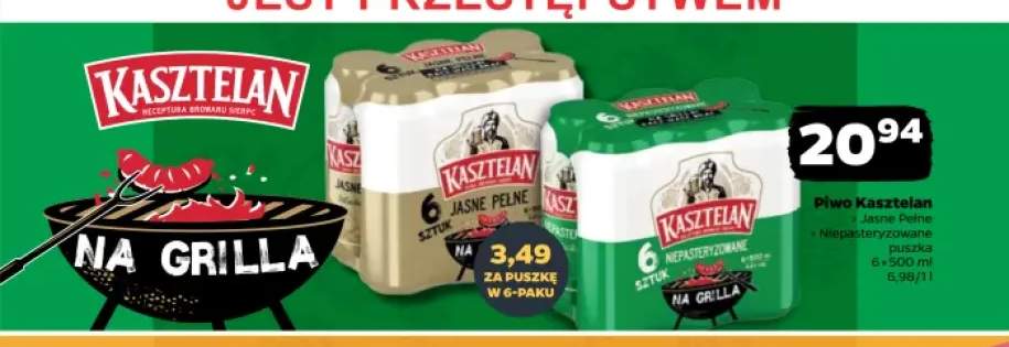 Piwo Kasztelan Jasne Pełne 6-pak 500ml