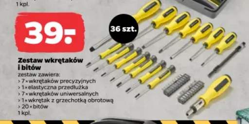 Zestaw wkrętaków i bitów 36szt.