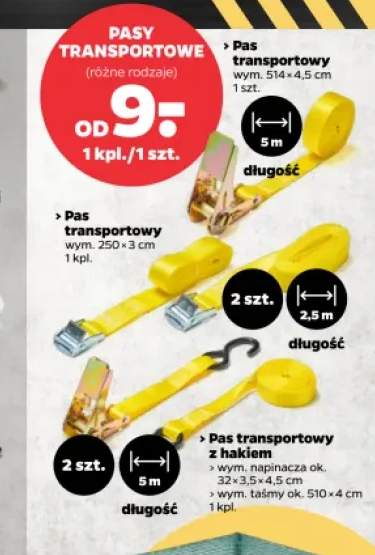 Pas transportowy 250x3cm 2,5m 2szt.