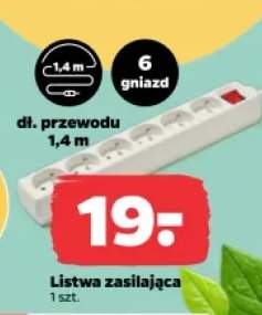 Listwa zasilająca 6 gniazd 1,4m