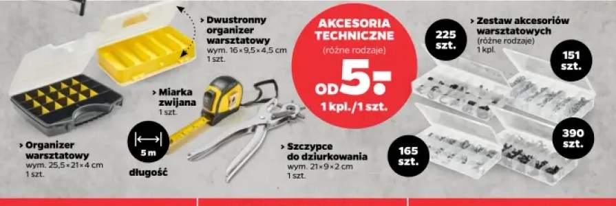 Dwustronny organizer warsztatowy TECHLINER wym. 16x9,5x4,5cm