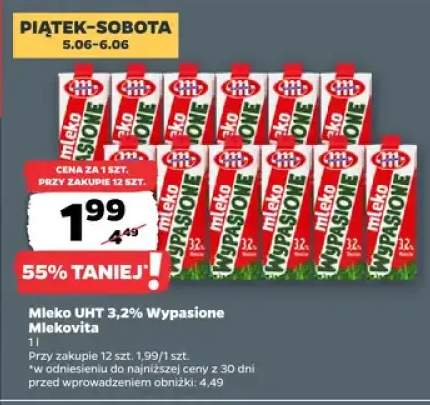 Mleko UHT 3,2% Wypasione Mlekovita