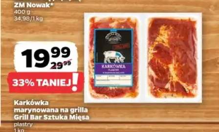 Karkówka marynowana na grilla Grill Bar Sztuka Mięsa