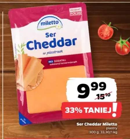 Ser Cheddar Miletto plastry