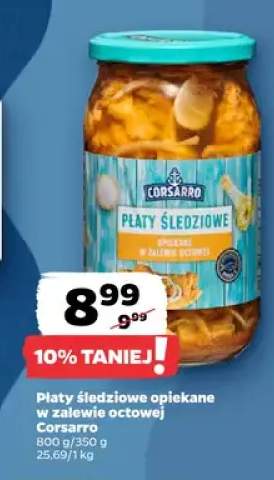 Płaty śledziowe opiekane w zalewie octowej Corsarro