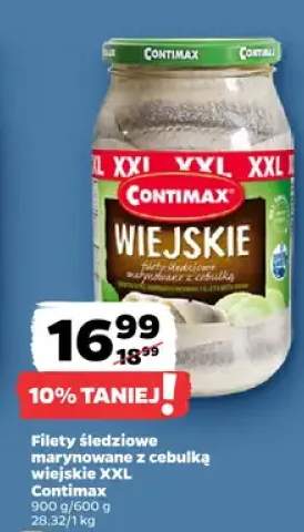 Filety śledziowe marynowane z cebulką wiejskie XXL Contimax