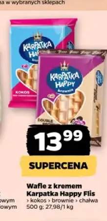 Wafle z kremem brownie Karpatka Happy Flis