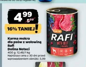 Karma mokra dla psów z wołowiną Rafi Dolina Noteci