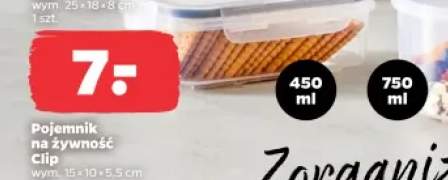 Pojemnik na żywność Clip wym. 15x10x5,5cm 450ml