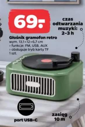 Głośnik gramofon retro wym. 13,1x12x6,7cm