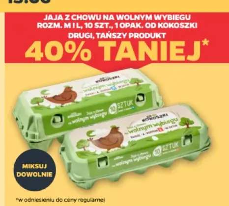 Jaja z chowu na wolnym wybiegu rozm. M Od Kokoszki