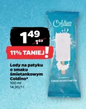 Lody na patyku o smaku śmietankowym Coldino