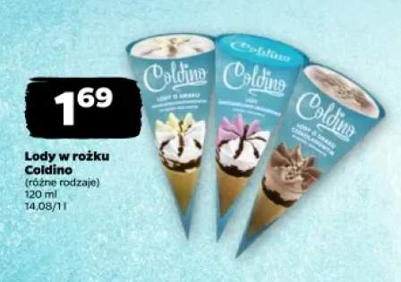 Lody w rożku o smaku śmietankowym Coldino