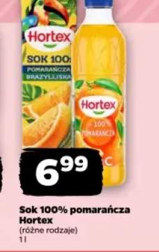 Sok 100% pomarańcza Hortex karton