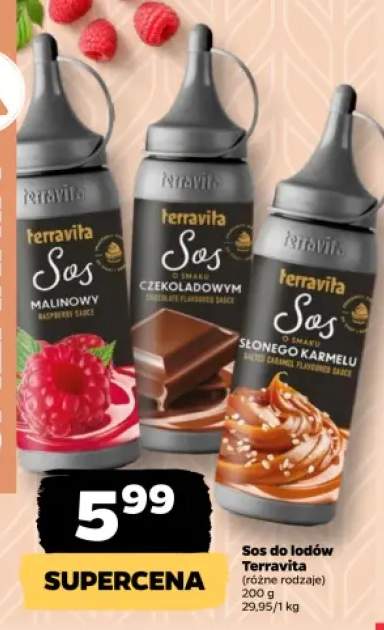 Sos do lodów o smaku malinowym Terravita