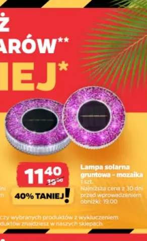 Lampa solarna gruntowa mozaika