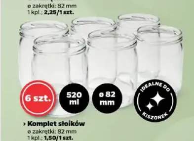 Komplet słoików z zakrętkami Altom Design 6-pak 520 ml