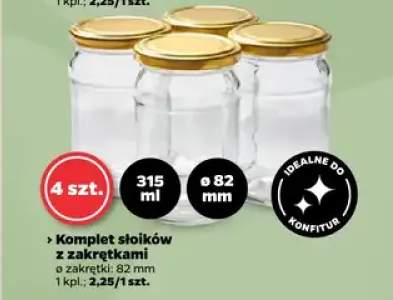 Komplet słoików z zakrętkami Altom Design 4-pak 900 ml ø82 mm