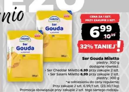 Ser Gouda Miletto plastry