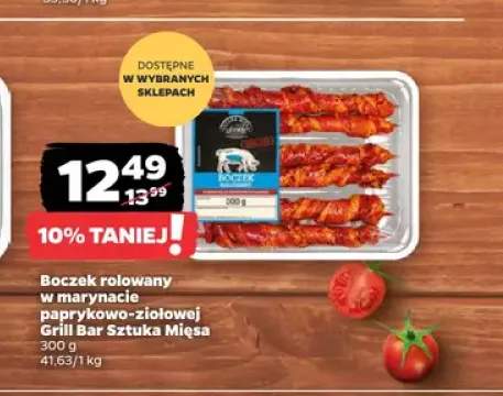 Boczek rolowany w marynacie paprykowo-ziołowej Grill Bar Sztuka Mięsa