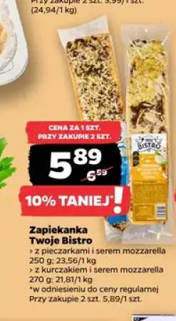 Zapiekanka z pieczarkami i serem mozzarella Twoje Bistro