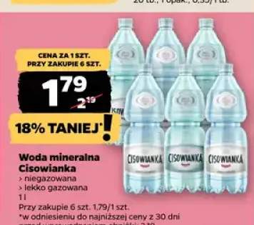 Woda mineralna Cisowianka lekko gazowana