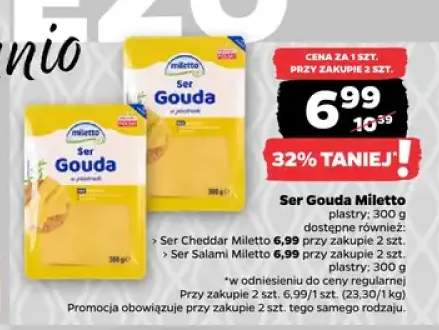 Ser Gouda Miletto plastry +2 warianty