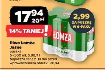Piwo Łomża Jasne 6-pak 500 ml