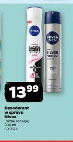 Dezodorant w sprayu Nivea Black & White Invisible Clear +1 wariant